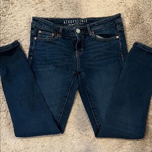 Aeropostale Women's Dark Blue Skinny Jeans
